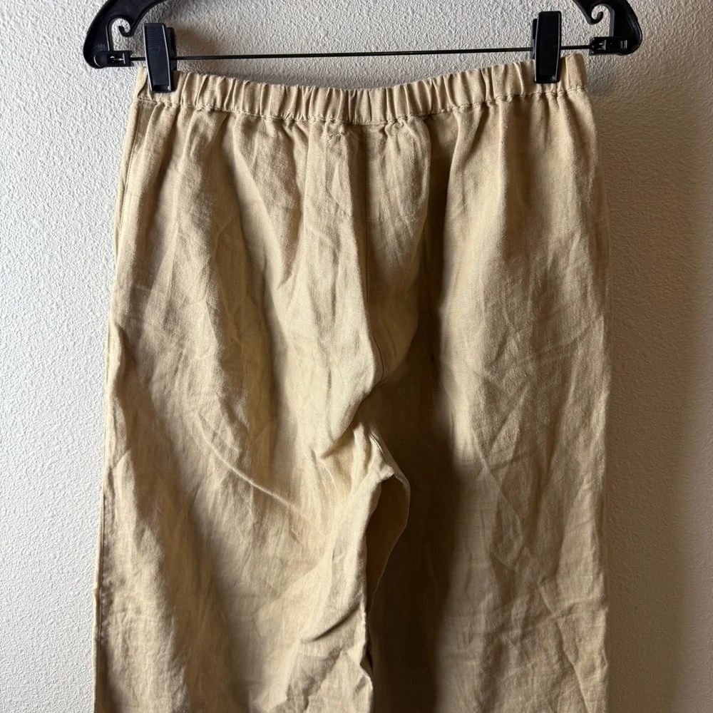 NWOT Frank & Eileen Maisie Pull On Crop Wide Leg Linen Pant Casual Women’s Small - Picture 10 of 12